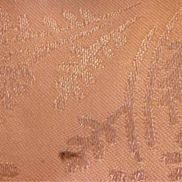 Chandio NY | VTG Blush Pink Jacquard Floral Belted Lingerie Maxi Satin Robe - Picture 16 of 16